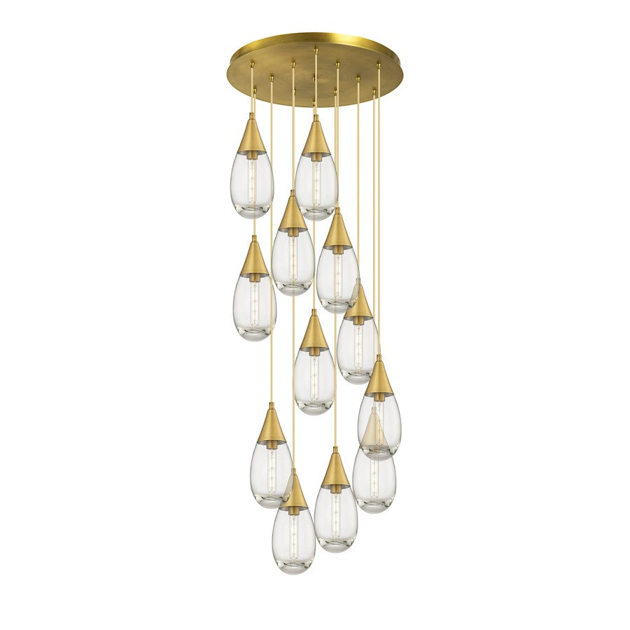 Innovations Malone 12Lt 6" CM Pendant, 24" Cpy, BS/CL - 126-450-1P-BB-G450-6CL