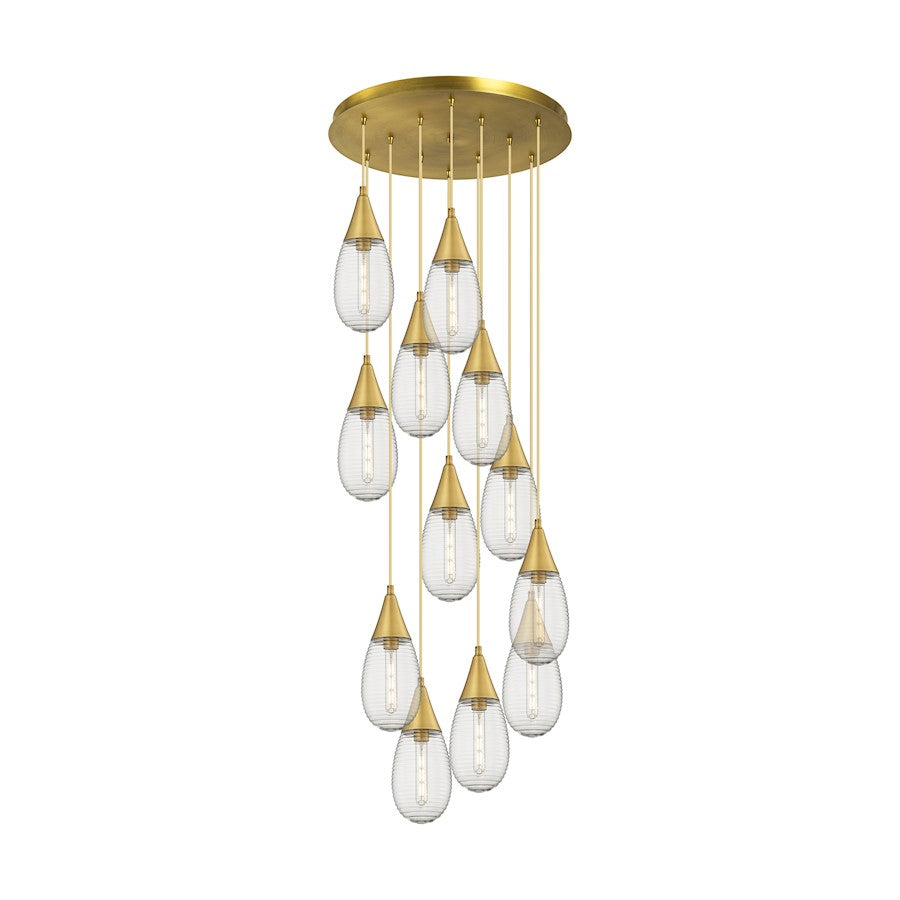 Innovations Malone 12Lt 6" CM Pendant, 24" Cpy, BS/SCL - 126-450-1P-BB-G450-6SCL