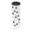 Innovations Malone 12Lt 6" CM Pendant, 24" Cpy, BK/CL - 126-450-1P-BK-G450-6CL