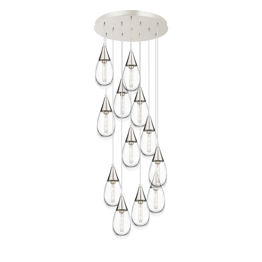 Innovations Malone 12Lt 6" CM Pendant, 24" Cpy, PN/CL - 126-450-1P-PN-G450-6CL