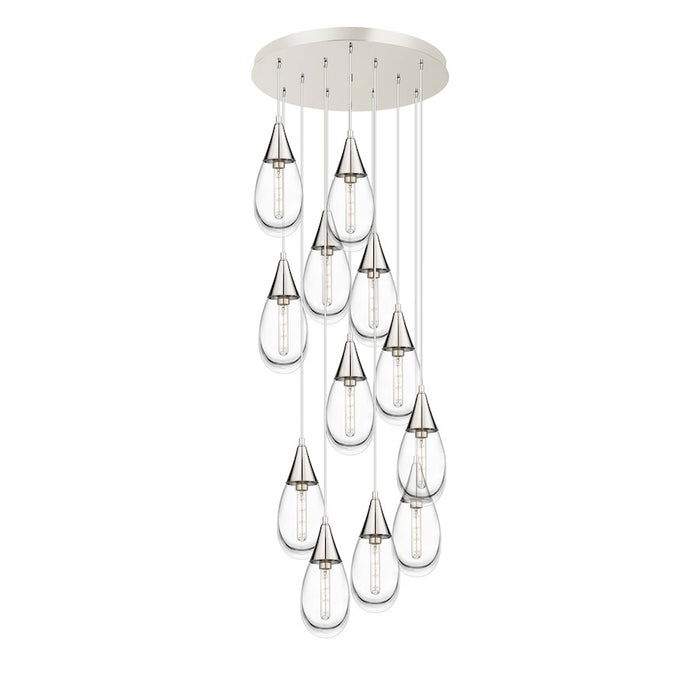 Innovations Malone 12Lt 6" CM Pendant, 24" Cpy, PN/CL - 126-450-1P-PN-G450-6CL