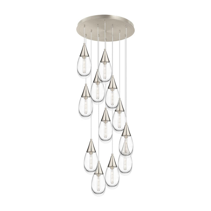 Innovations Malone 12Lt 6" CM Pendant, 24" Cpy, SN/CL - 126-450-1P-SN-G450-6CL