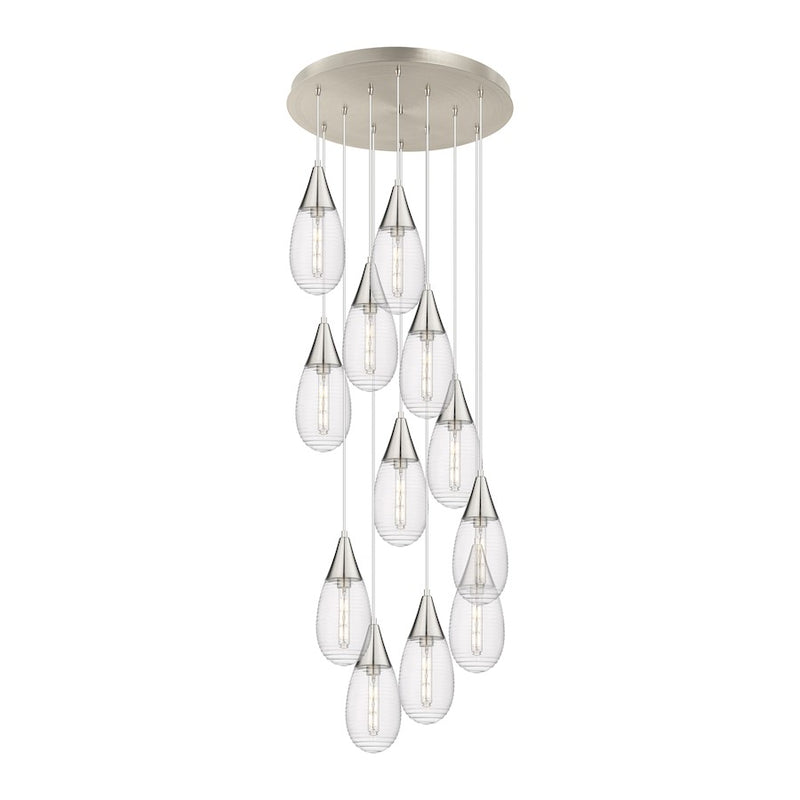 Innovations Malone 12Lt 6" CM Pendant, 24" Cpy, SN/SCL - 126-450-1P-SN-G450-6SCL