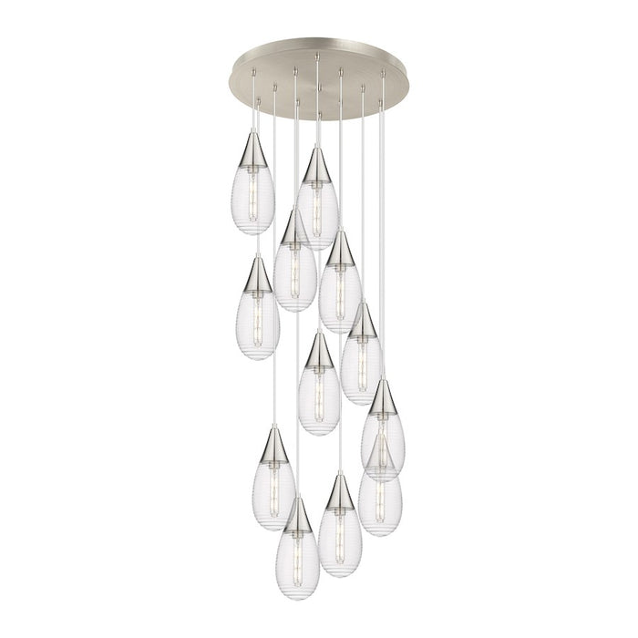 Innovations Malone 12Lt 6" CM Pendant, 24" Cpy, SN/SCL - 126-450-1P-SN-G450-6SCL