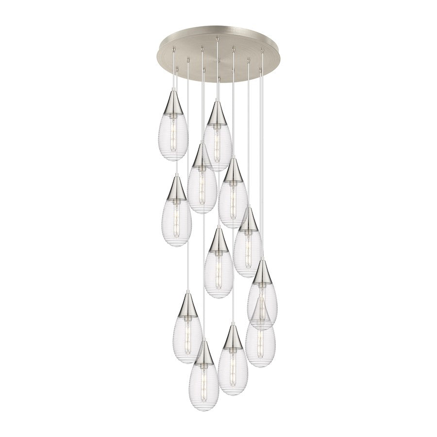 Innovations Malone 12Lt 6" CM Pendant, 24" Cpy, SN/SCL - 126-450-1P-SN-G450-6SCL
