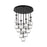 Innovations Owego 12Lt 5" CM Pendant, 24" Canopy, BK/CL - 126-451-1P-BK-G451-5CL