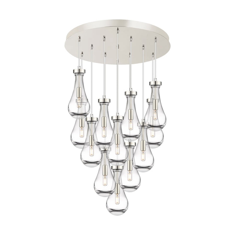 Innovations Owego 12Lt 5" CM Pendant, 24" Canopy, PN/CL - 126-451-1P-PN-G451-5CL