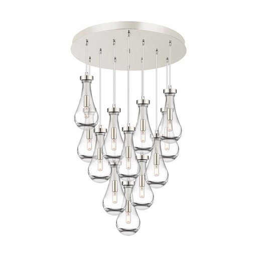 Innovations Owego 12Lt 5" CM Pendant, 24" Canopy, PN/CL - 126-451-1P-PN-G451-5CL