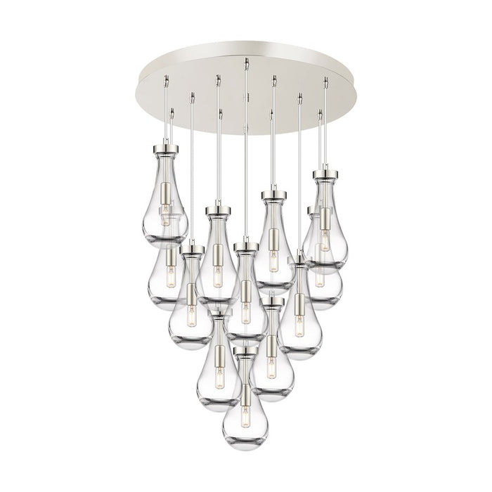 Innovations Owego 12Lt 5" CM Pendant, 24" Canopy, PN/CL - 126-451-1P-PN-G451-5CL