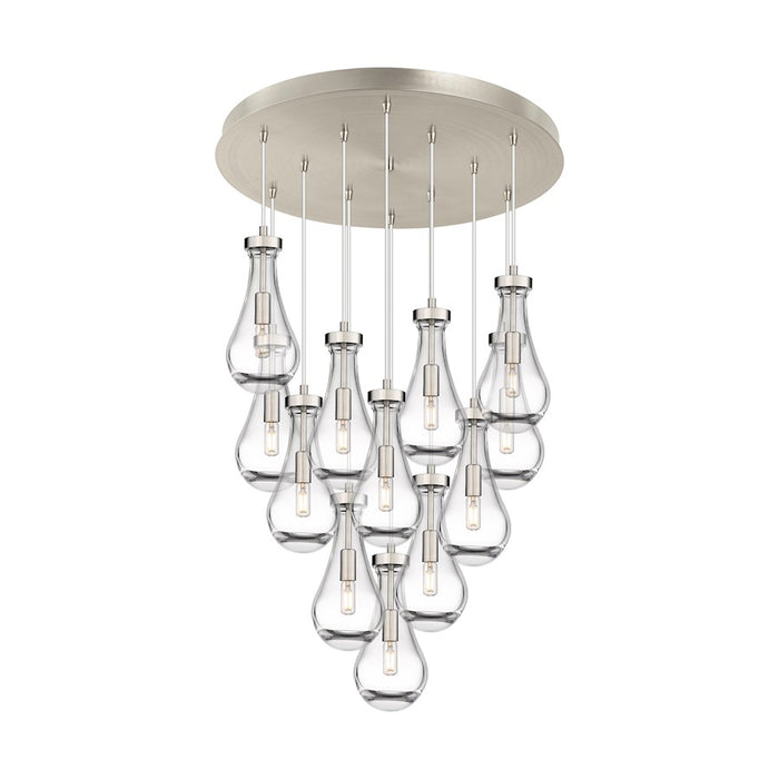 Innovations Owego 12Lt 5" CM Pendant, 24" Canopy, SN/CL - 126-451-1P-SN-G451-5CL