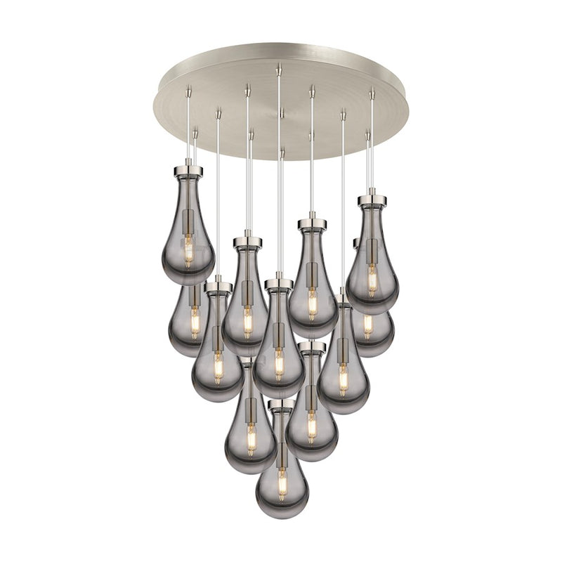 Innovations Owego 12Lt 5" CM Pendant, 24" Canopy, SN/SM - 126-451-1P-SN-G451-5SM