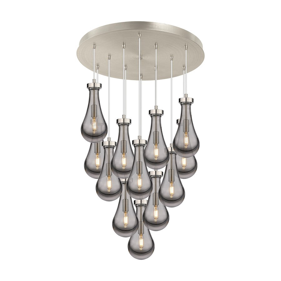 Innovations Owego 12Lt 5" CM Pendant, 24" Canopy, SN/SM - 126-451-1P-SN-G451-5SM