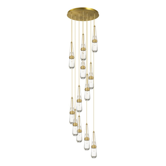 Innovations Milan 12Lt 4" CM Pendant, 24" Canopy, BS/CL - 126-452-1P-BB-G452-4CL