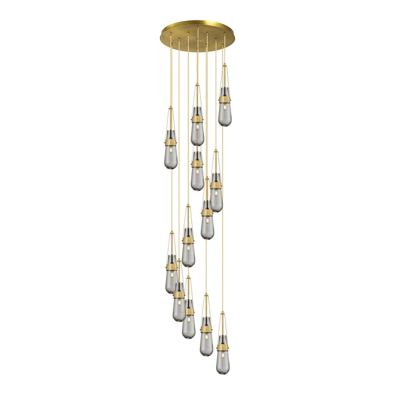Innovations Milan 12Lt 4" CM Pendant, 24" Canopy, BS/SM - 126-452-1P-BB-G452-4SM