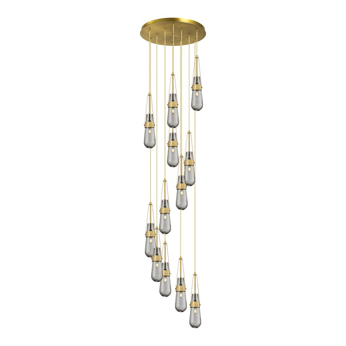 Innovations Milan 12Lt 4" CM Pendant, 24" Canopy, BS/SM - 126-452-1P-BB-G452-4SM