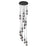 Innovations Milan 12Lt 4" CM Pendant, 24" Canopy, BK/SM - 126-452-1P-BK-G452-4SM