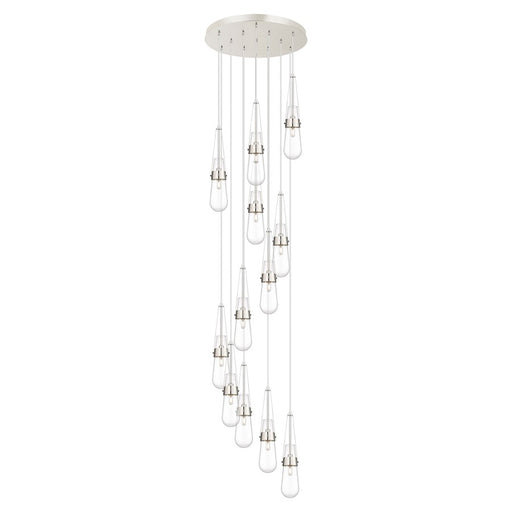 Innovations Milan 12Lt 4" CM Pendant, 24" Canopy, PN/CL - 126-452-1P-PN-G452-4CL