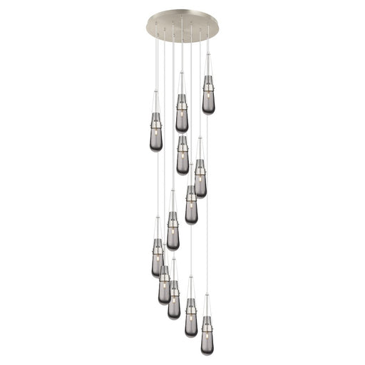 Innovations Milan 12Lt 4" CM Pendant, 24" Canopy, SN/SM - 126-452-1P-SN-G452-4SM