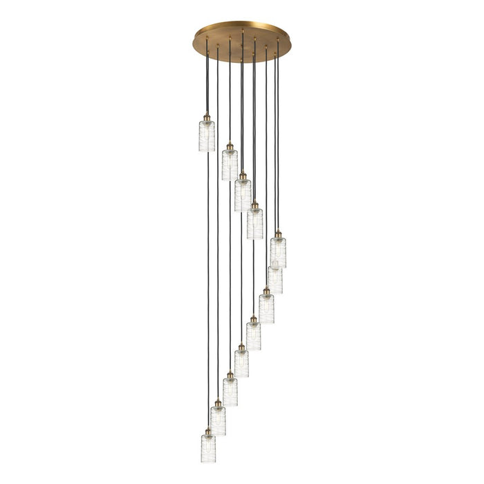 Innovations Crown Point 12Lt 24" Cord Multi Pend, BRS/DS - 126B-12P-BB-G434-7DE