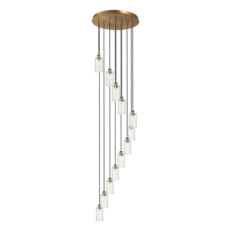 Innovations Crown Point 12Lt 24" Cord Multi Pend, BRS/SD - 126B-12P-BB-G434-7SDY