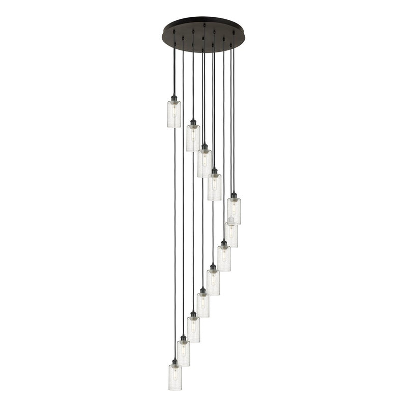 Innovations Crown Point 12Lt 24" Cord Multi Pend, BK/DS - 126B-12P-BK-G434-7DE