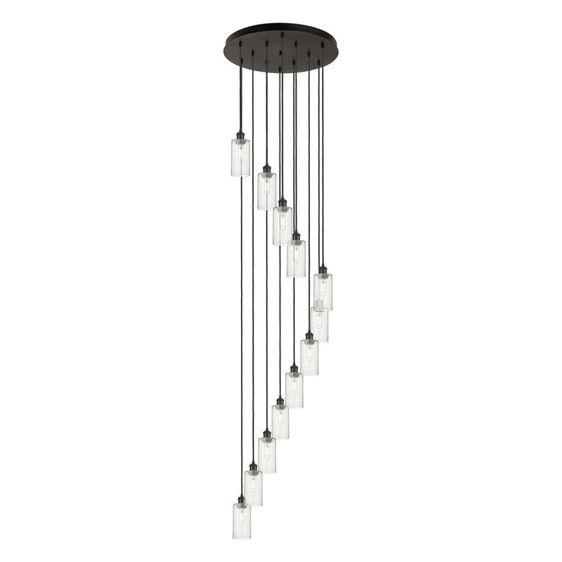 Innovations Crown Point 12Lt 24" Cord Multi Pend, BK/SD - 126B-12P-BK-G434-7SDY