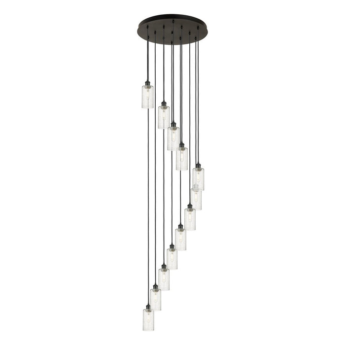 Innovations Crown Point 12Lt 24" Cord Multi Pend, BK/SD - 126B-12P-BK-G434-7SDY