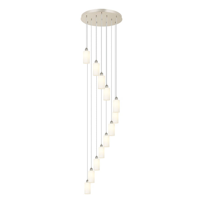 Innovations Crown Point 12Lt 24" Cord Multi Pend, PN/WH - 126B-12P-PN-G434-7WH