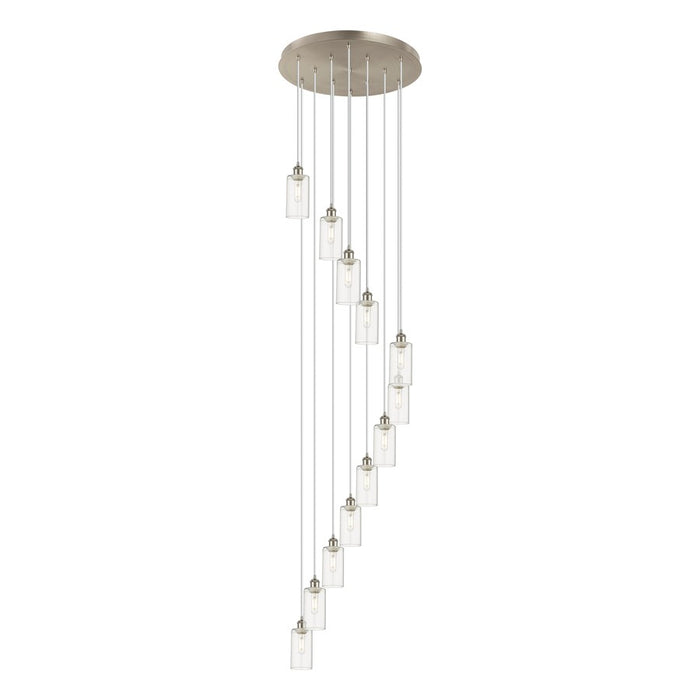 Innovations Crown Point 12Lt 24" Cord Multi Pend, SN/CL - 126B-12P-SN-G434-7CL