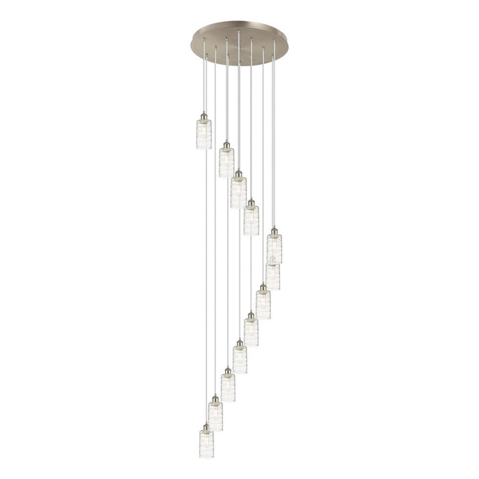 Innovations Crown Point 12Lt 24" Cord Multi Pend, SN/DS - 126B-12P-SN-G434-7DE