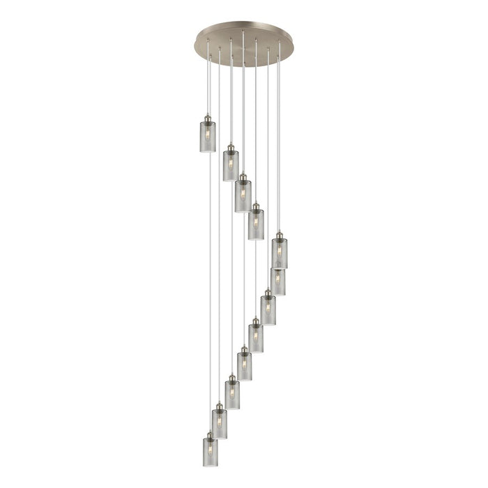 Innovations Crown Point 12Lt 24" Cord Multi Pend, SN/SM - 126B-12P-SN-G434-7SM