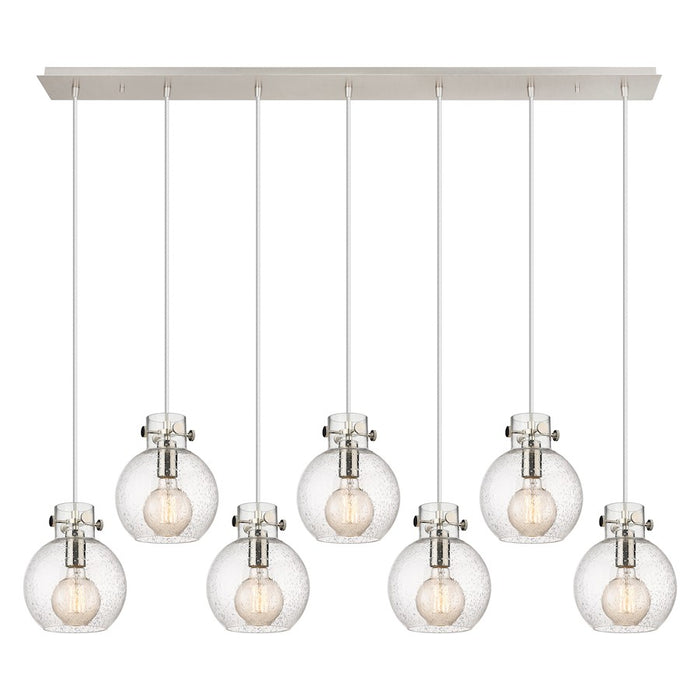 Innovations Newton Sphere 7Lt 8" CL Pendant, PN/SD - 127-410-1PS-PN-G410-8SDY