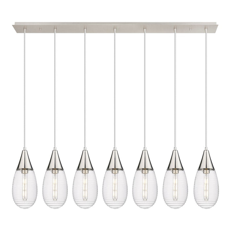 Innovations Malone 7Lt 6" Cord Linear Pendant, PN/SCL - 127-450-1P-PN-G450-6SCL