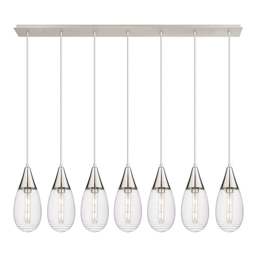 Innovations Malone 7Lt 6" Cord Linear Pendant, PN/SCL - 127-450-1P-PN-G450-6SCL