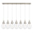 Innovations Malone 7Lt 6" Cord Linear Pendant, SN/Clear - 127-450-1P-SN-G450-6CL