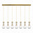Innovations Owego 7Lt 5" Cord Linear Pendant, BS/CL - 127-451-1P-BB-G451-5CL