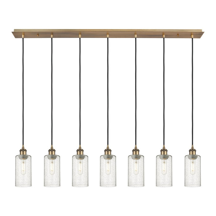 Innovations Crown Point 7Lt 49" Cord Linear Pend, BRS/SD - 127B-7P-BB-G434-7SDY