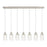 Innovations Crown Point 7Lt 49" Cord Linear Pendant, PN/DS - 127B-7P-PN-G434-7DE
