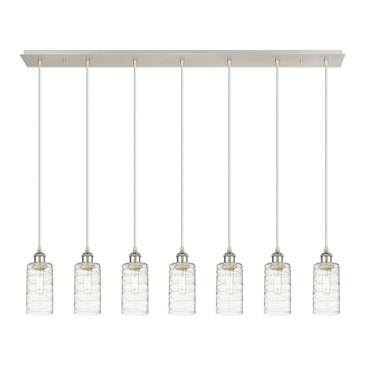 Innovations Crown Point 7Lt 49" Cord Linear Pendant, PN/DS - 127B-7P-PN-G434-7DE