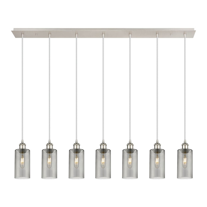 Innovations Crown Point 7Lt 49" Cord Linear Pendant, PN/SM - 127B-7P-PN-G434-7SM