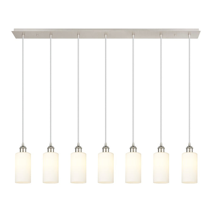 Innovations Crown Point 7Lt 49" Cord Linear Pendant, PN/WH - 127B-7P-PN-G434-7WH