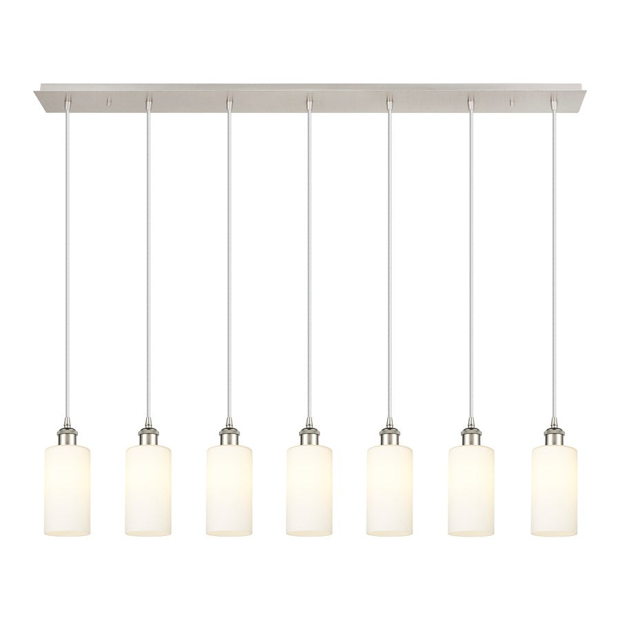 Innovations Crown Point 7Lt 49" Cord Linear Pendant, PN/WH - 127B-7P-PN-G434-7WH