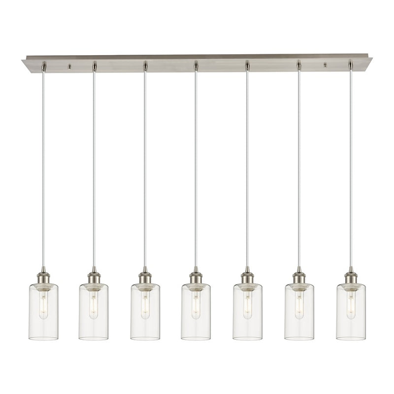 Innovations Crown Point 7Lt 49" Cord Linear Pendant, SN/CL - 127B-7P-SN-G434-7CL