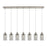 Innovations Crown Point 7Lt 49" Cord Linear Pendant, SN/SM - 127B-7P-SN-G434-7SM