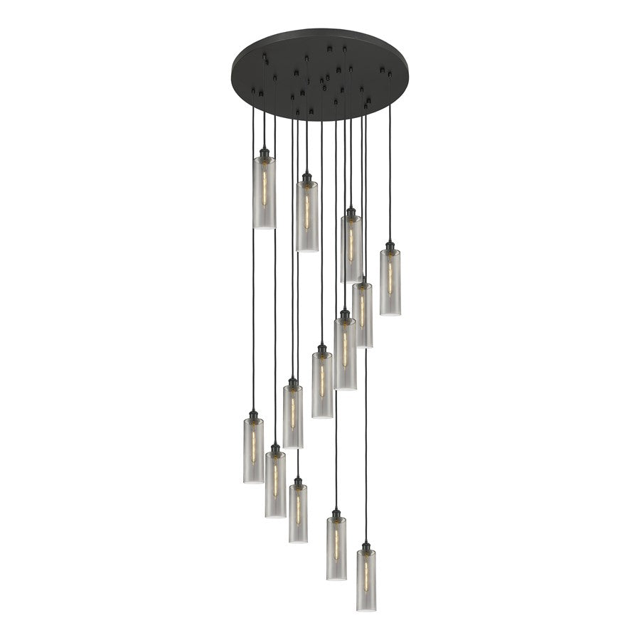 Innovations Crown 13Lt 32" Cord Multi Pend, BK/SM - 132BK-B-13P-BK-G434-12SM