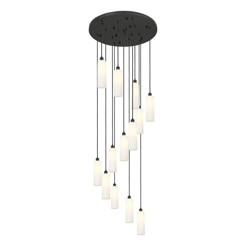 Innovations Crown 13Lt 32" Cord Multi Pend, BK/WH - 132BK-B-13P-BK-G434-12WH