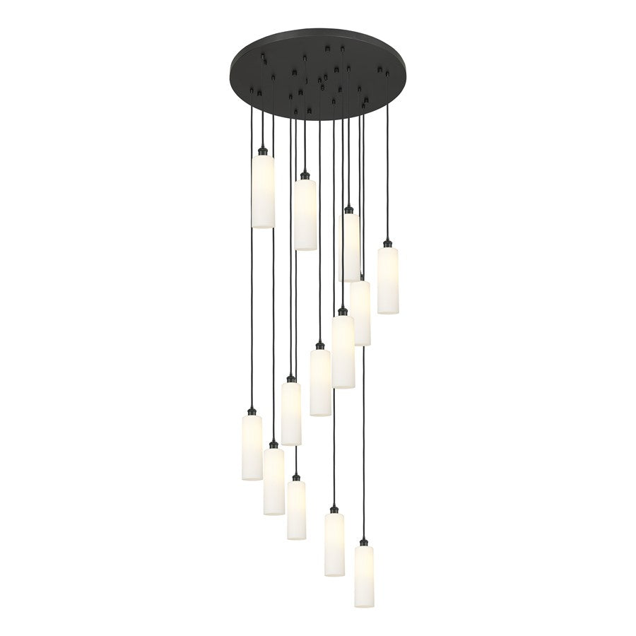 Innovations Crown 13Lt 32" Cord Multi Pend, BK/WH - 132BK-B-13P-BK-G434-12WH