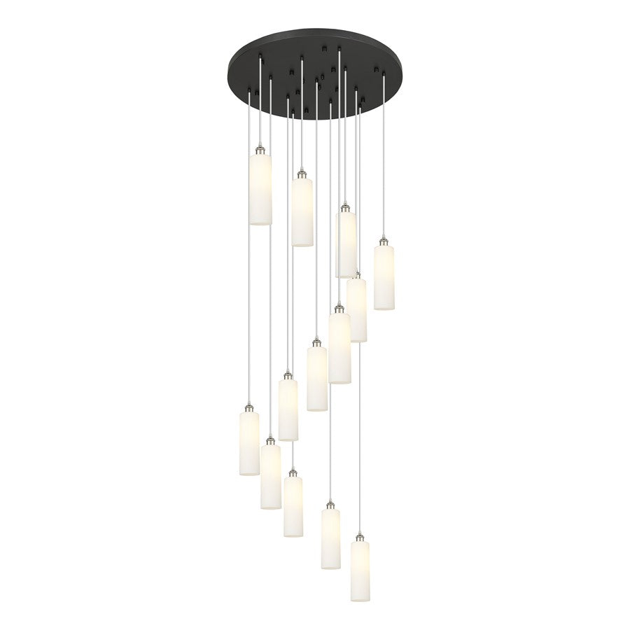 Innovations Crown 13Lt 32" Cord Multi Pend, PN/WH - 132BK-B-13P-PN-G434-12WH