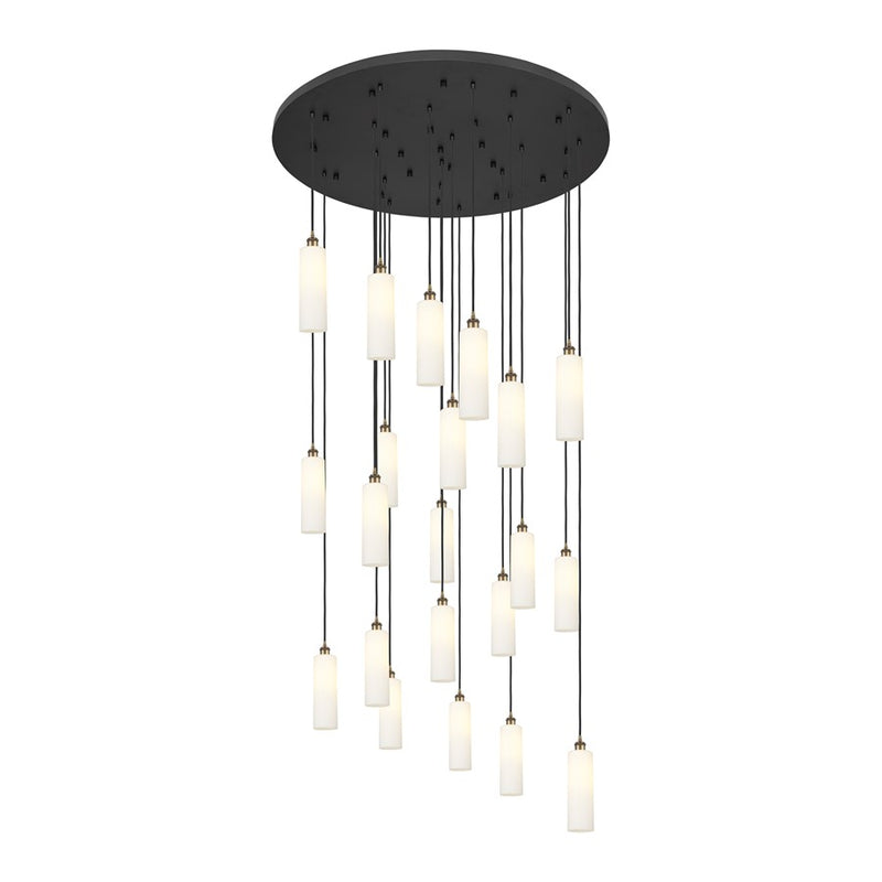 Innovations Crown 21Lt 48" Cord Multi Pend, BRS/WH - 148BK-B-21P-BB-G434-12WH