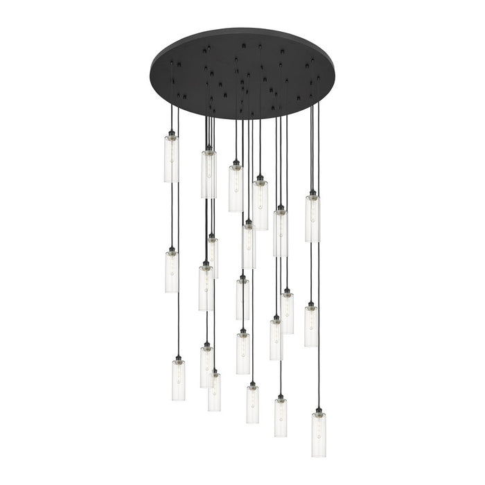 Innovations Crown 21Lt 48" Cord Multi Pend, BK/CL - 148BK-B-21P-BK-G434-12CL